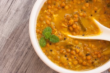 Dal Indian lentil curry soup