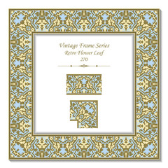 Vintage 3D frame 270 Retro Flower Leaf