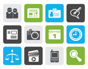 Black web site, computer and business icons - vector icon set