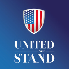 USA flag - United we stand poster or banner