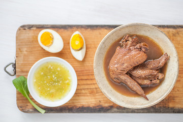 Five spice stew Chicken wings and Fragrant eggs