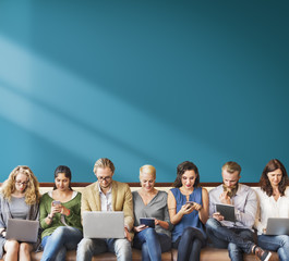 Diversity People Connection Digital Devices Browsing Concept