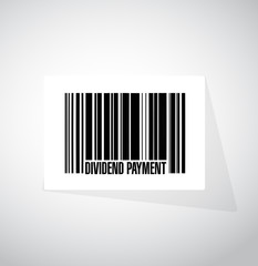 dividend payment barcode sign concept illustration