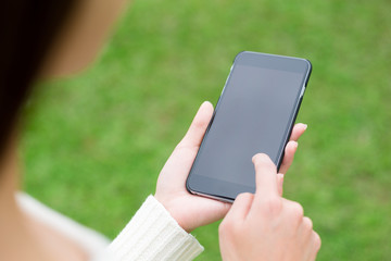 Woman use of smart phone