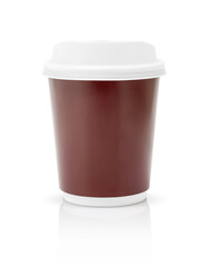 coffee paper cup to go isolated on white background