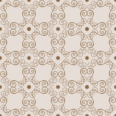 Curly seamless pattern