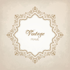 Vintage calligraphy frame