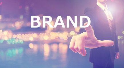 Brand concept with businessman