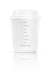 coffee cup to go isolated on white background