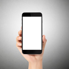 Touch  smartphone in hand