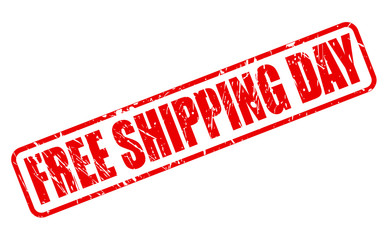 FREE SHIPPING DAY RED STAMP TEXT