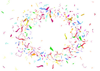 Abstract colorful confetti background. Isolated on the white background.