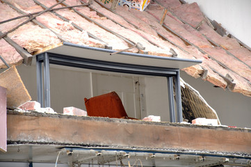 A table provides safe refuge in a building during the September 4, 2010 earthquake in Christchurch,...