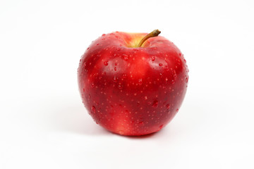 red apple on white background