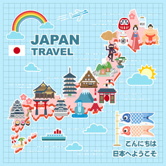 Japan travel map
