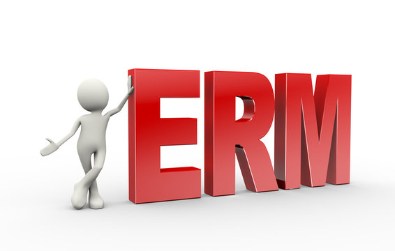 3d person standing with erm enterprise risk management