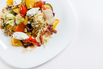 salad from roasted vegetables