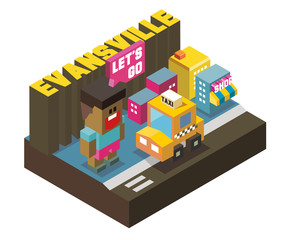 Obraz premium Evansville is one of beautiful city to visit