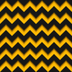 Black and yellow background 3D, fiber zigzag seamless pattern, modern carbon texture fabric