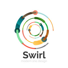 Vector swirl circle logo