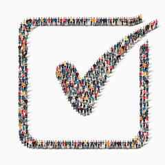 check mark vote yes people