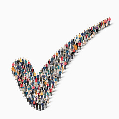 check mark vote yes people