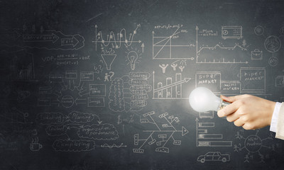 Bright idea for success achieving