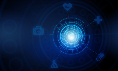 High technology blue background