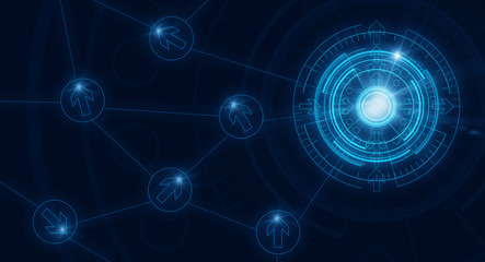 High technology blue background