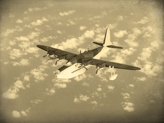 (Artist's recreation) of World War 2 vintage flying boat used by the allies as a scout and bomber.