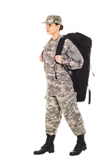 Soldier in the military uniform