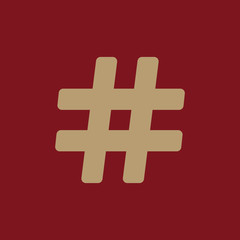 Obraz premium The hash icon. Hashtag symbol. Flat
