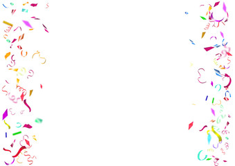 Abstract colorful confetti background. Isolated on the white background.