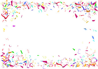 Abstract colorful confetti background. Isolated on the white background.