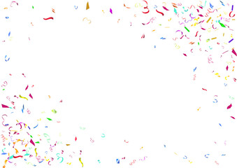 Abstract colorful confetti background. Isolated on the white background.