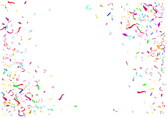 Abstract colorful confetti background. Isolated on the white background.