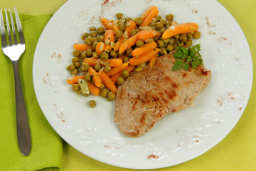 escalope de veau et petits pois 23032016