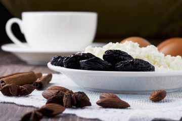 cottage cheese in a plate