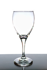 Empty wine glass. isolated on a white background