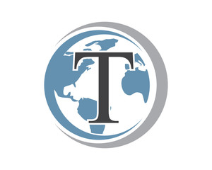 T letter global logo