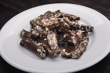 bread croutons with cheese