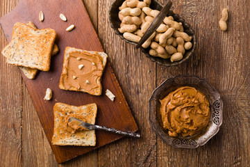 Sandwich with peanut butter