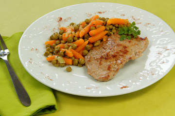 escalope de veau et petits pois 23032016