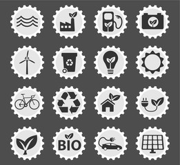 Alternative energy simply icons