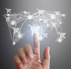 Holding virtual icon  social network