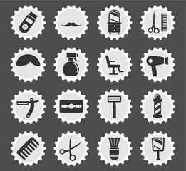 Barbershop simply icons