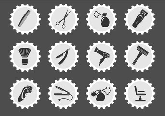 Barbershop simply icons