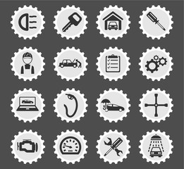 Car service simply icons