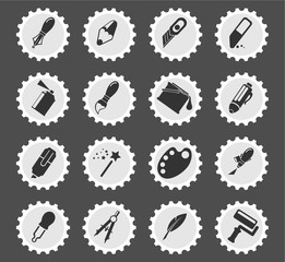 Design tools icon set