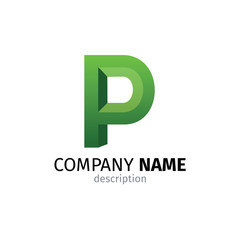 Letter P logo icon design template elements
